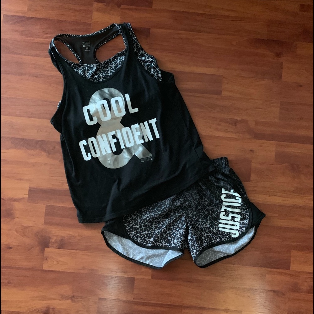 Girls justice short set size 14 16